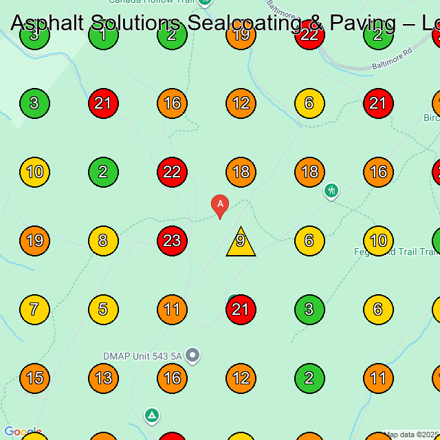 Asphalt Solutions Sealcoating & Paving Asphalt Contractor GeoGrid ranking map for None